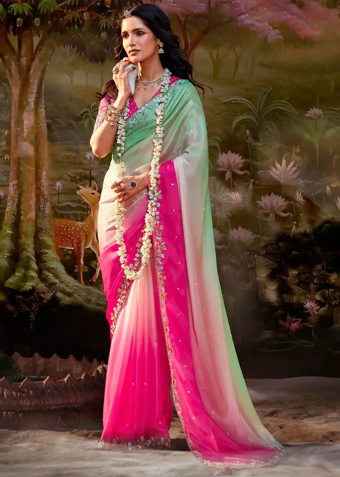 Multicolor Saree